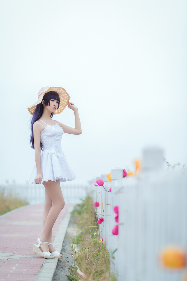 我的妹妹不可能那么可爱 五更琉璃黑猫白裙COS