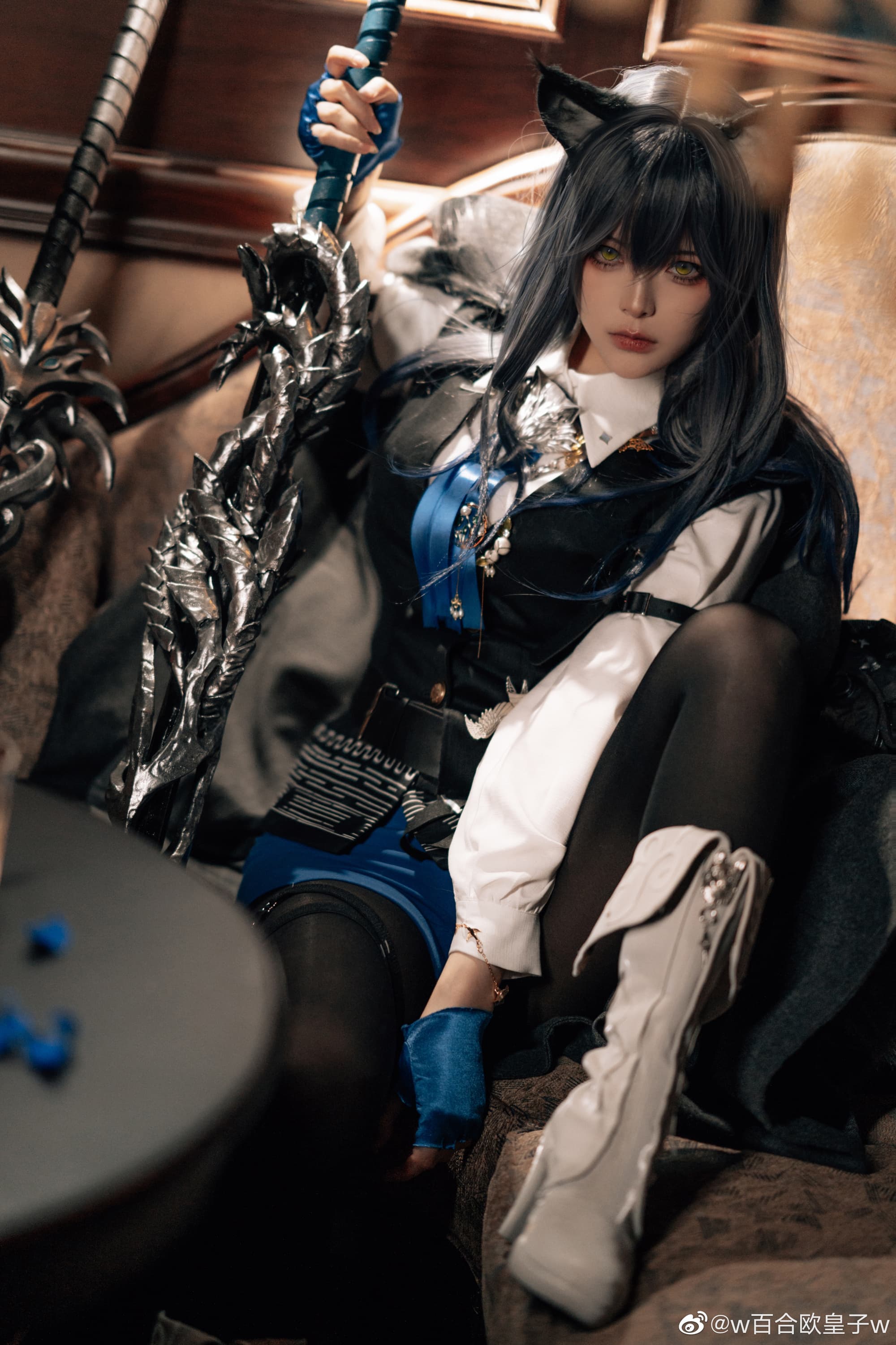 【COS】如果摆脱过去的方法只有粉碎它，那我就会粉碎它。就这么简单。 明日方舟 缄默德克萨斯@w百合欧皇子w COSPLAY-第17张