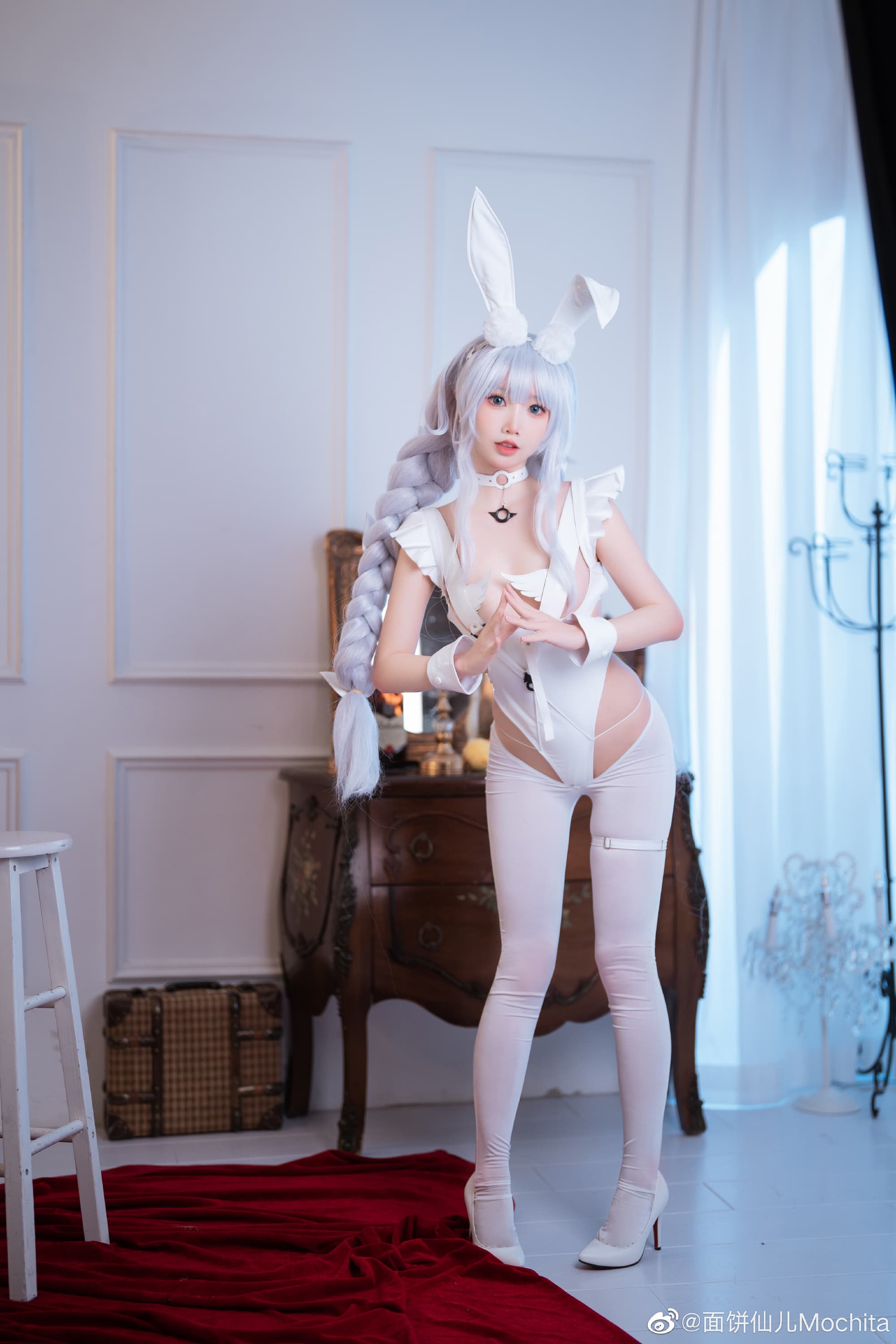 【COS】你来了啊，指挥官。 碧蓝航线 恶毒 兔女郎@面饼仙儿Mochita COSPLAY-第1张