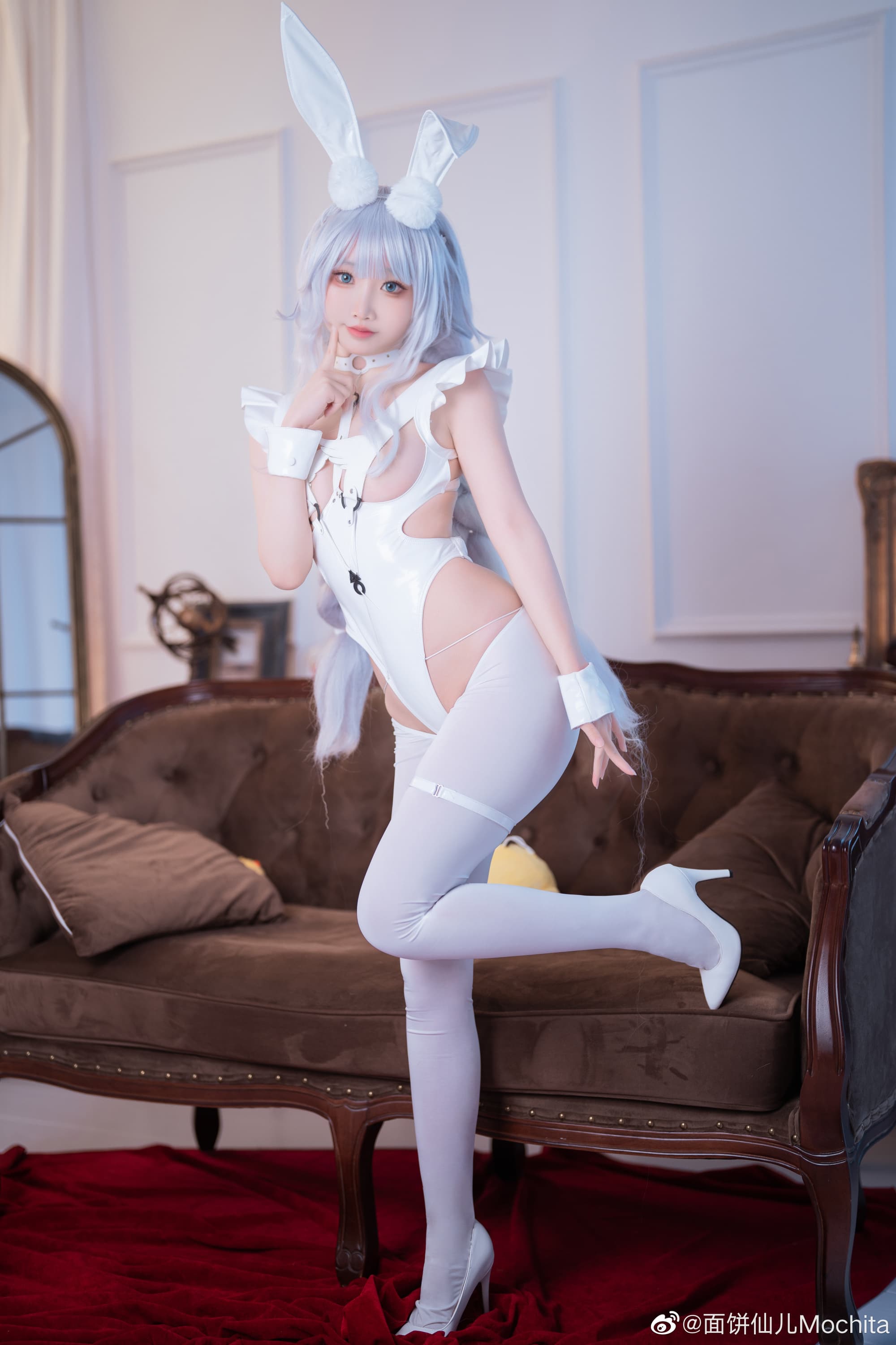 【COS】你来了啊，指挥官。 碧蓝航线 恶毒 兔女郎@面饼仙儿Mochita COSPLAY-第3张