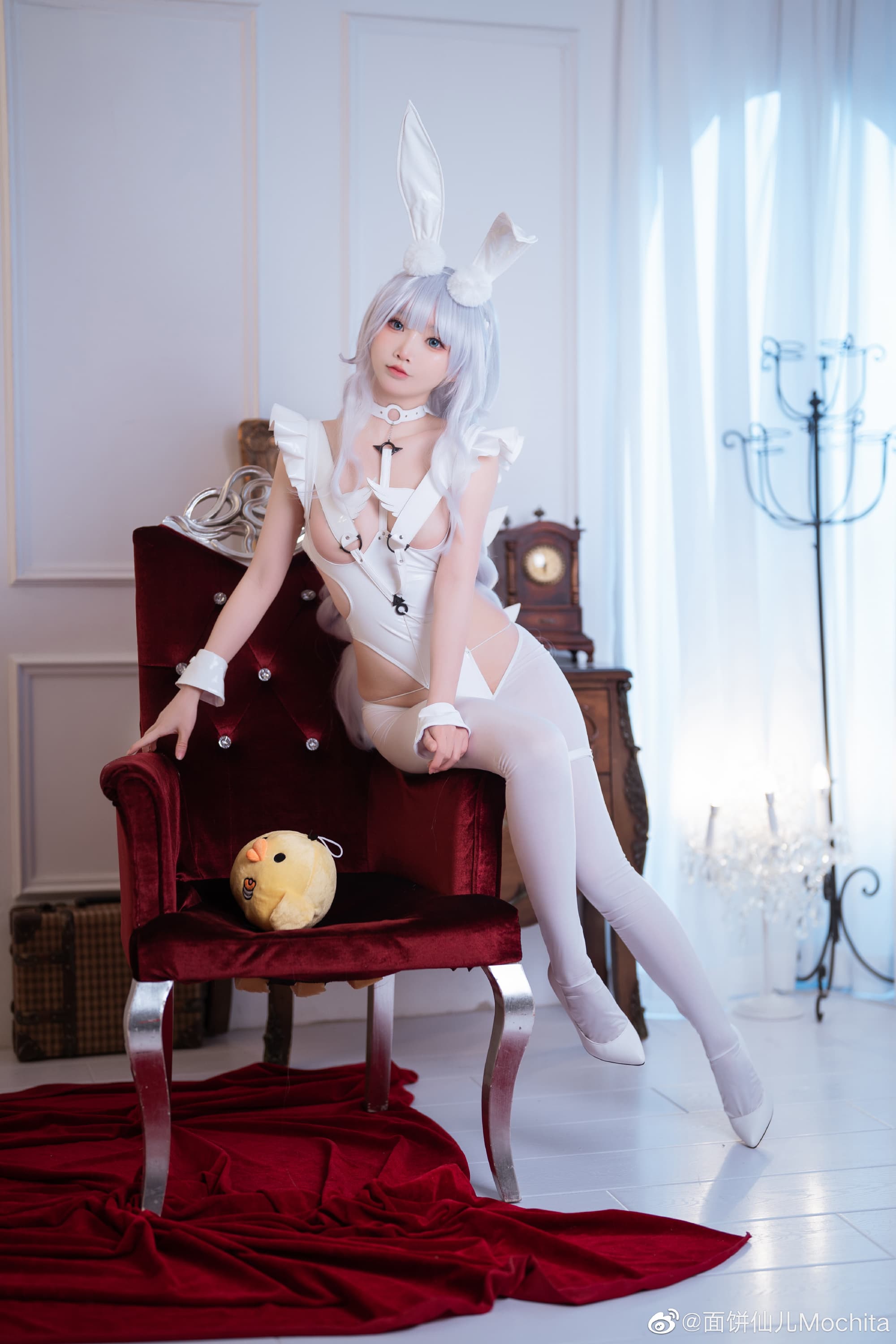 【COS】你来了啊，指挥官。 碧蓝航线 恶毒 兔女郎@面饼仙儿Mochita COSPLAY-第4张