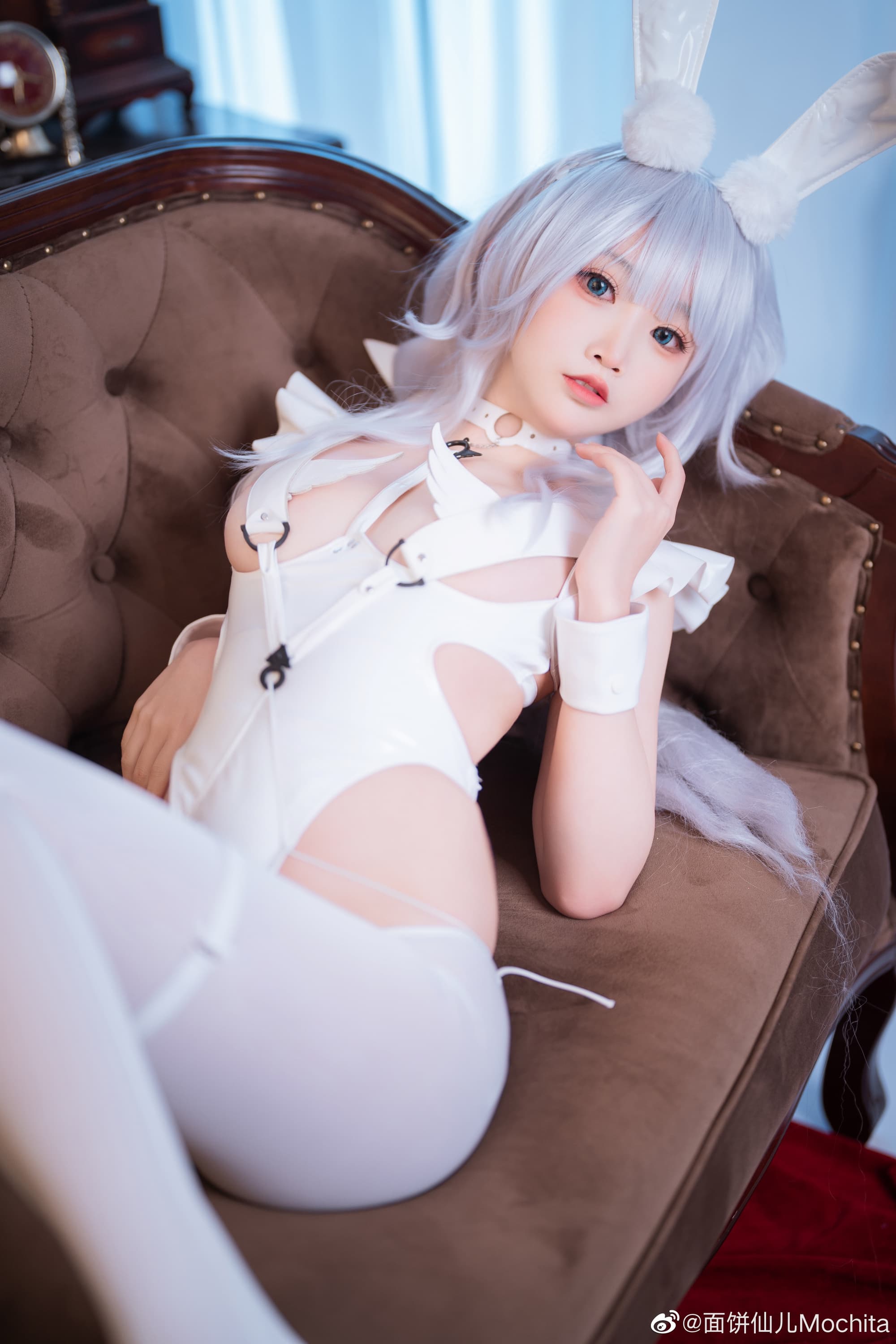 【COS】你来了啊，指挥官。 碧蓝航线 恶毒 兔女郎@面饼仙儿Mochita COSPLAY-第7张