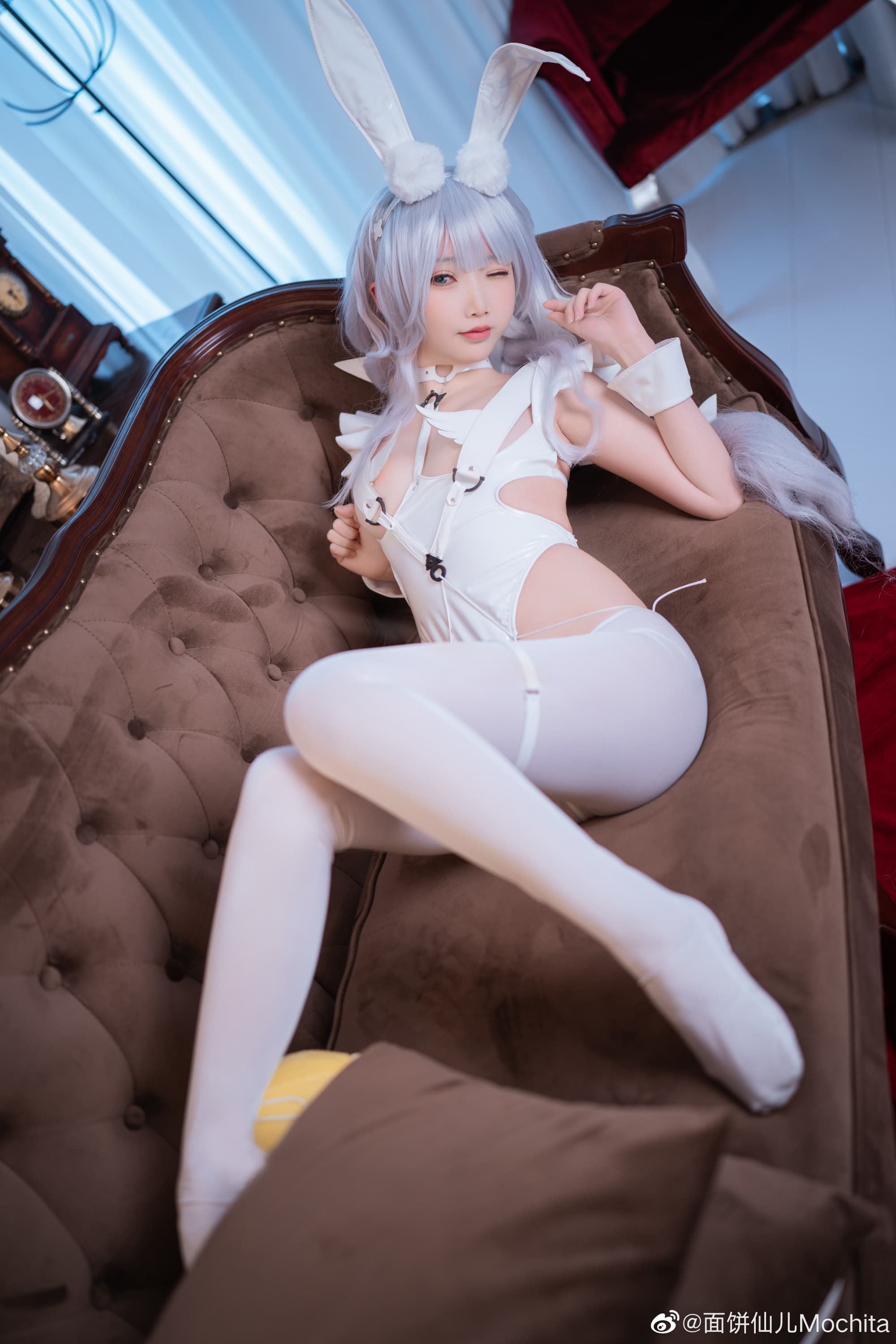 【COS】你来了啊，指挥官。 碧蓝航线 恶毒 兔女郎@面饼仙儿Mochita COSPLAY-第9张