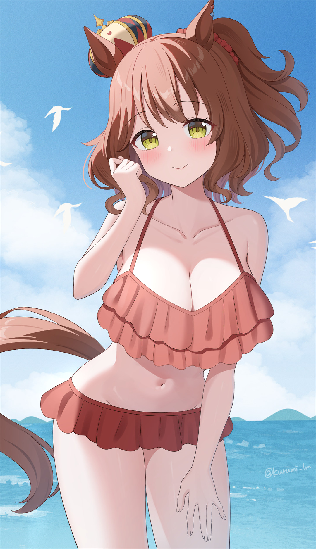 【插画精选】可爱美少女 海边泳装 赛马娘 绝区零 艾莲乔(可爱版) 会员插画美图推荐 插画精选-第5张
