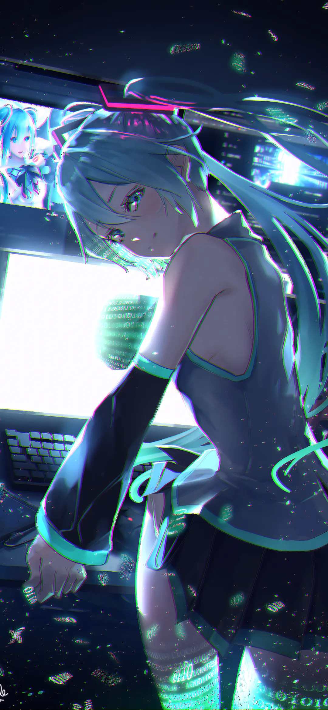 【动漫壁纸】绝区零 艾莲乔 初音未来 JK制服 就连说再见的资格我也不配 动漫壁纸-第18张