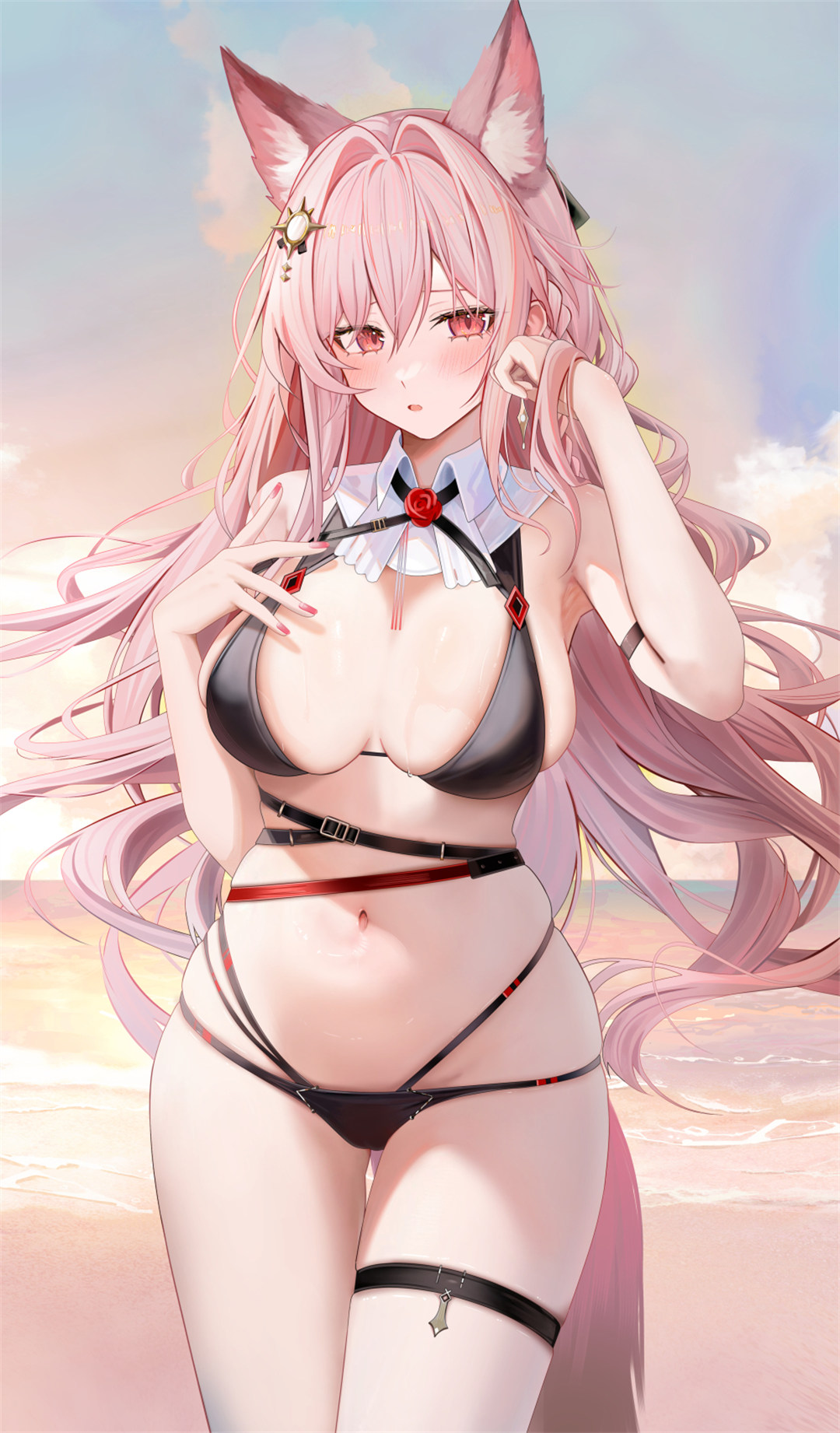 【插画精选】JK短裙美少女 绝区零 妮可 星铁 流萤 会员插画美图推荐 插画精选-第4张