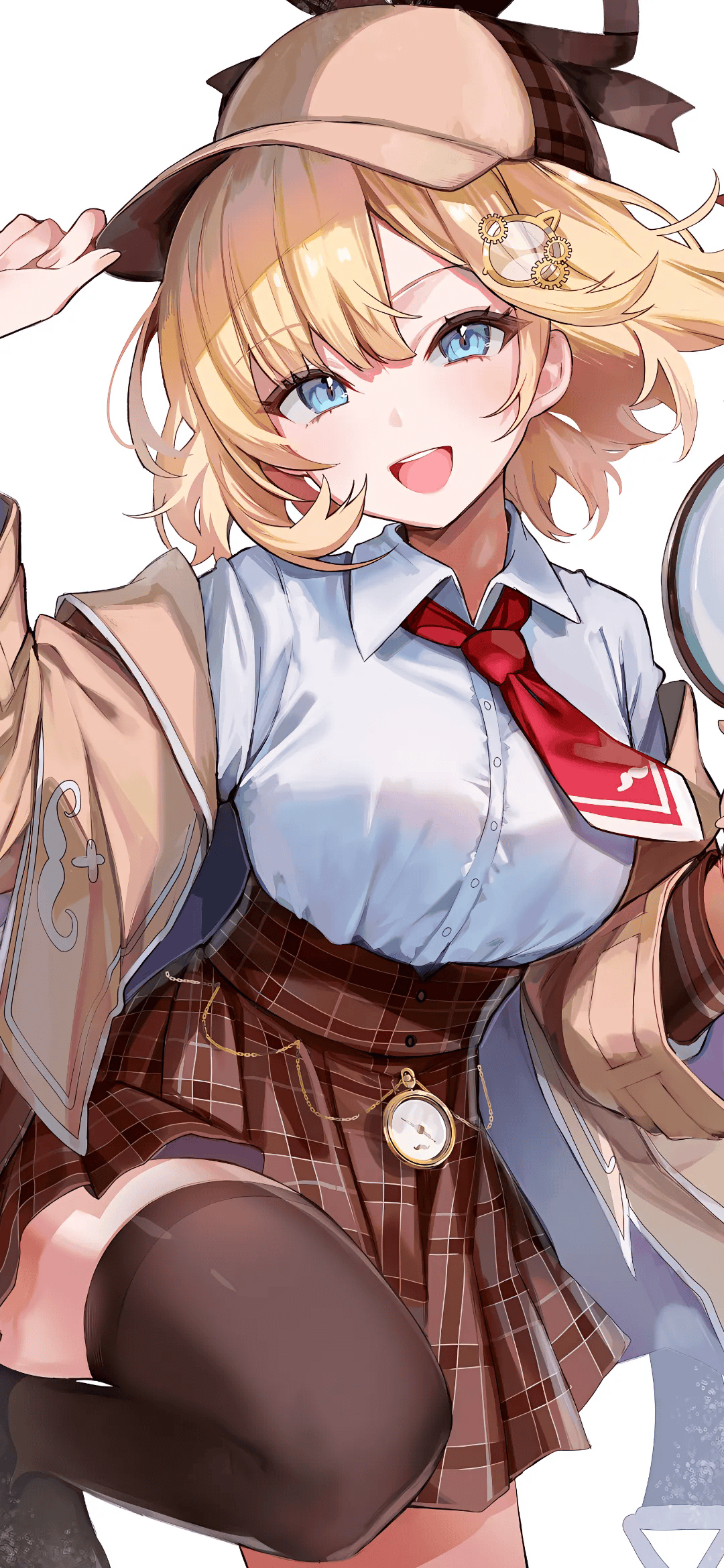 【动漫壁纸】虚拟主播 阿米莉亚 白发JK美少女 风纪委员 原神 小胡桃 插画美图推荐 动漫壁纸-第6张