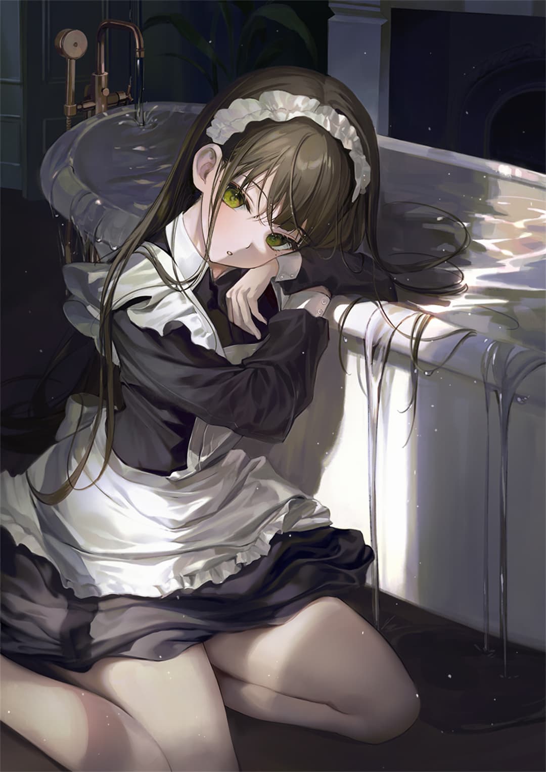 【画师精选】泳装少女 兽耳 双马尾 女仆美少女@明春 插画精选-第3张