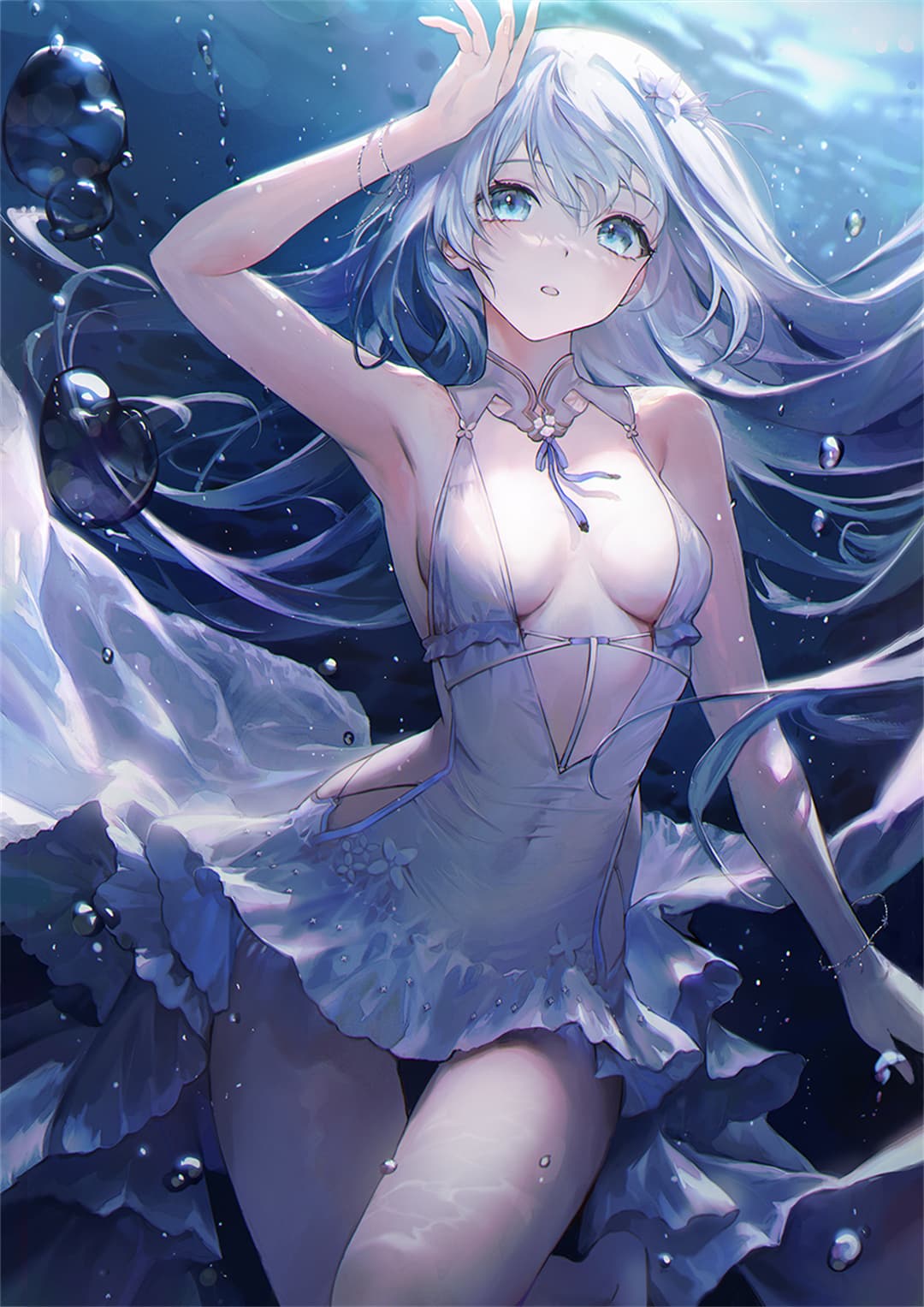 【画师精选】泳装少女 兽耳 双马尾 女仆美少女@明春 插画精选-第4张