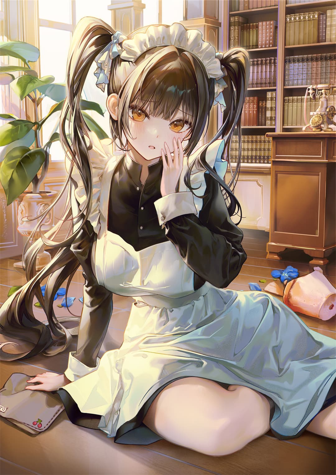 【画师精选】泳装少女 兽耳 双马尾 女仆美少女@明春 插画精选-第7张