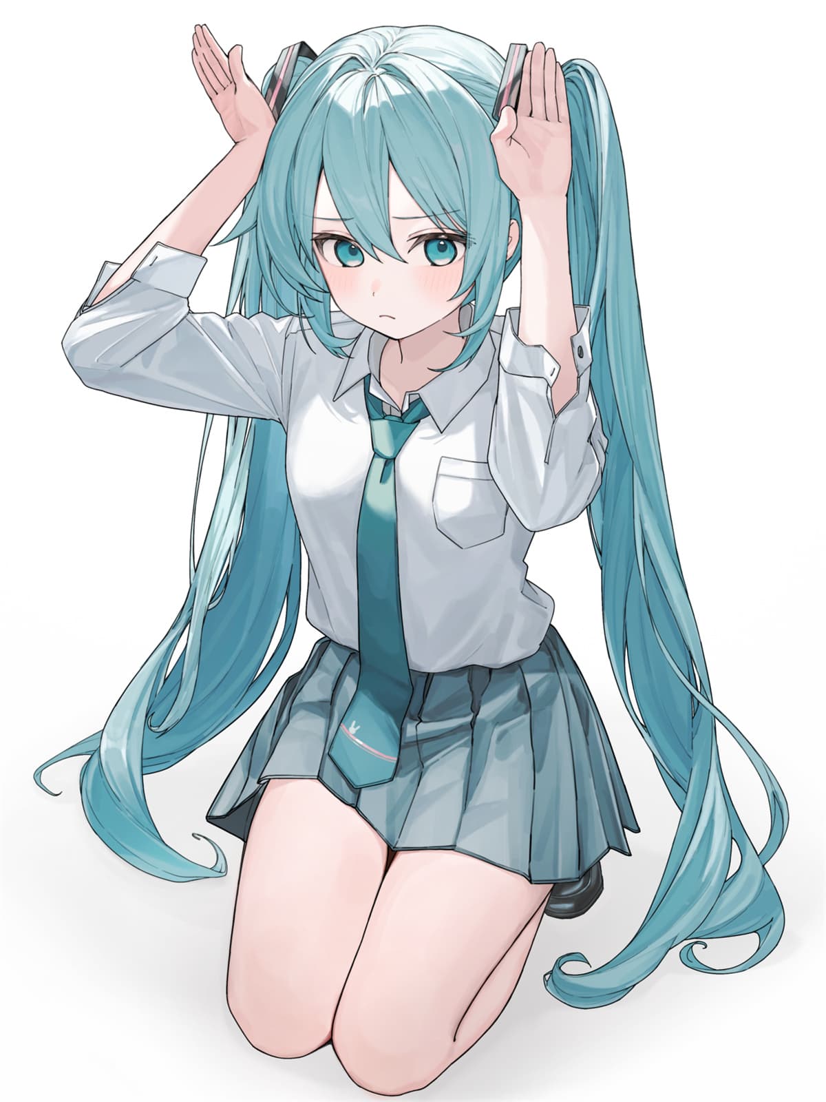【P站美图】碧蓝档案 圣园弥香 初音未来 双马尾miku 绝区零 玲 兽耳美少女  动漫美图推荐 P站美图-第2张