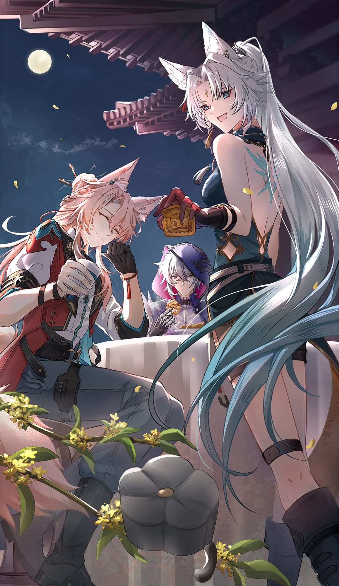 【插画精选】星穹铁道 飞霄 碧蓝档案 妃咲 金发 热裤女孩 双马尾 会员插画美图推荐 插画精选-第2张