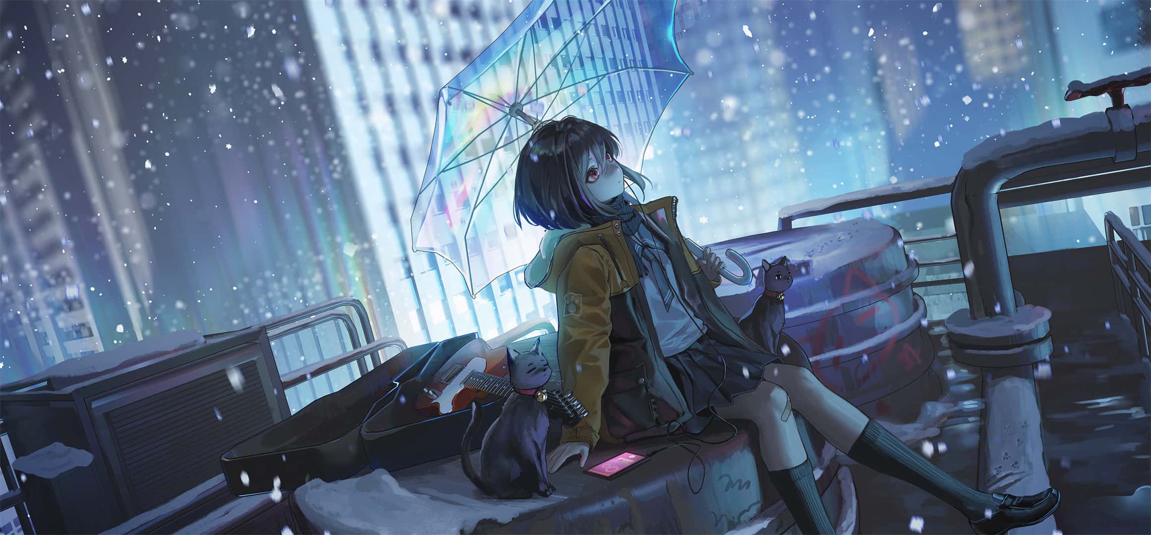 【动漫壁纸】星穹铁道 花火 原神 甘雨 碧蓝档案 早濑优香 银发制服美少女 绝区零 艾莲乔 虚拟主播 西园寺玛丽 插画美图推荐 动漫壁纸-第14张