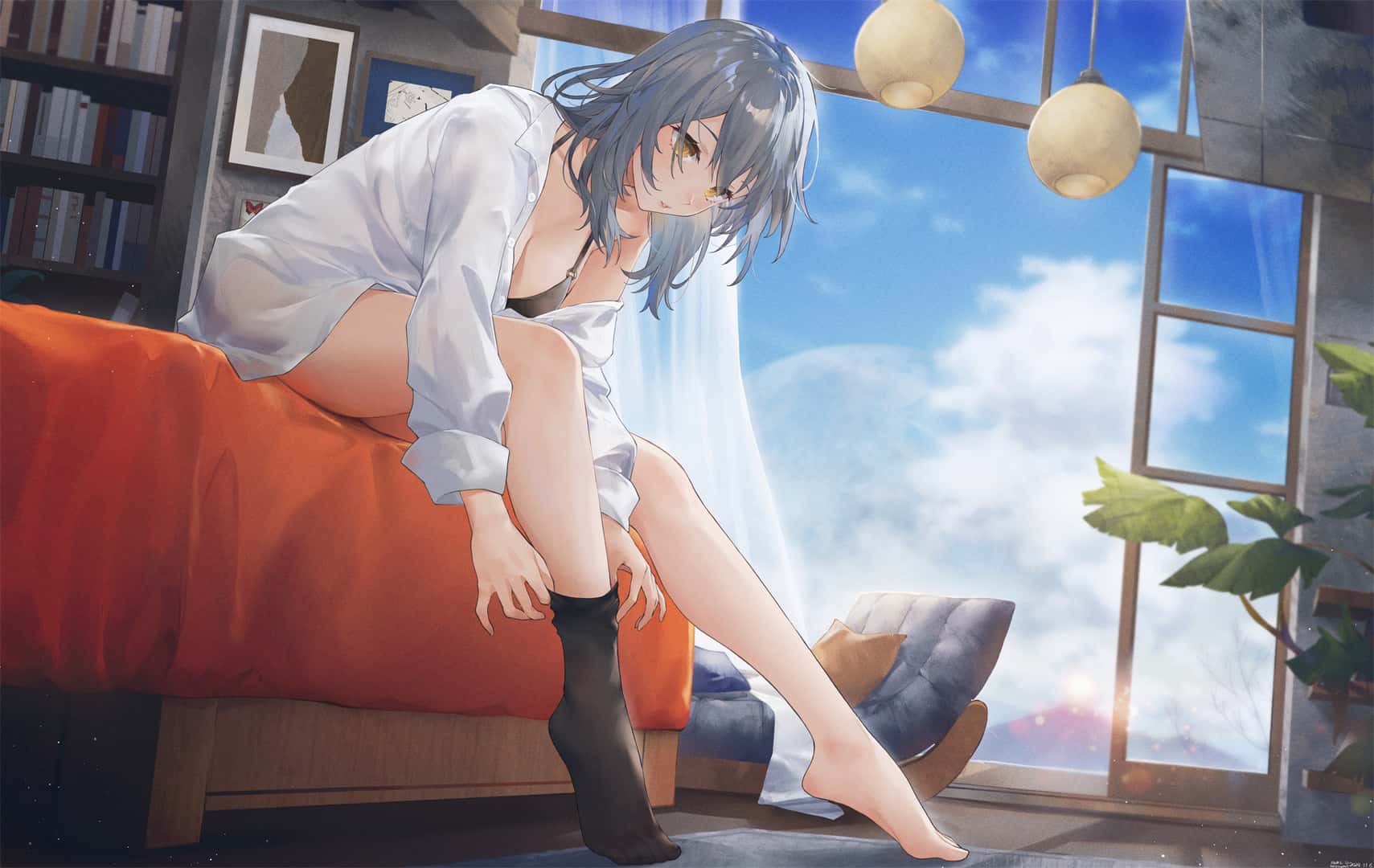 【动漫壁纸】绝区零 艾莲乔 碧蓝档案 仲正一花 砂狼白子运动服 星穹铁道 流萤 黑塔 插画美图推荐 动漫壁纸-第16张