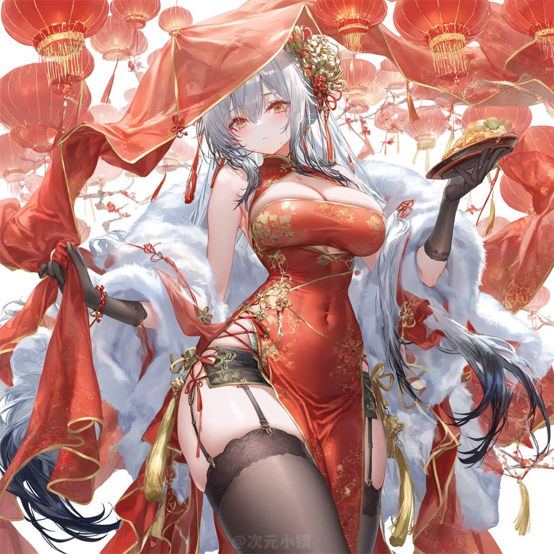 【插画精选】 碧蓝航线 赤城 天城 武蔵 加賀 信浓 AI绘画 插画精选-第2张