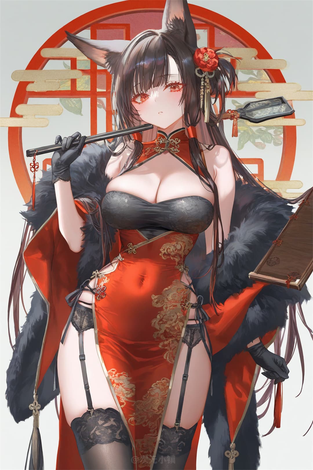 【插画精选】 碧蓝航线 赤城 天城 武蔵 加賀 信浓 AI绘画 插画精选-第4张