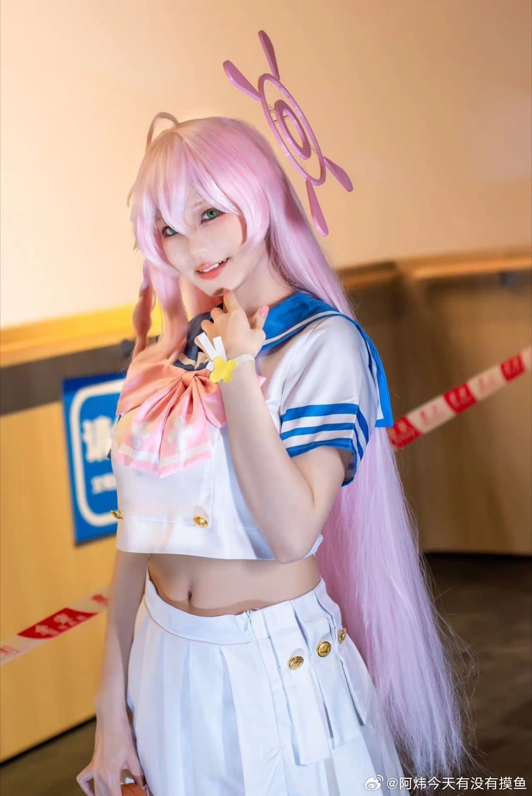 cosplay ……居然能在这里遇到老师 蔚蓝档案only 浦和 花子@盐桃柚鳥 COSPLAY-第2张