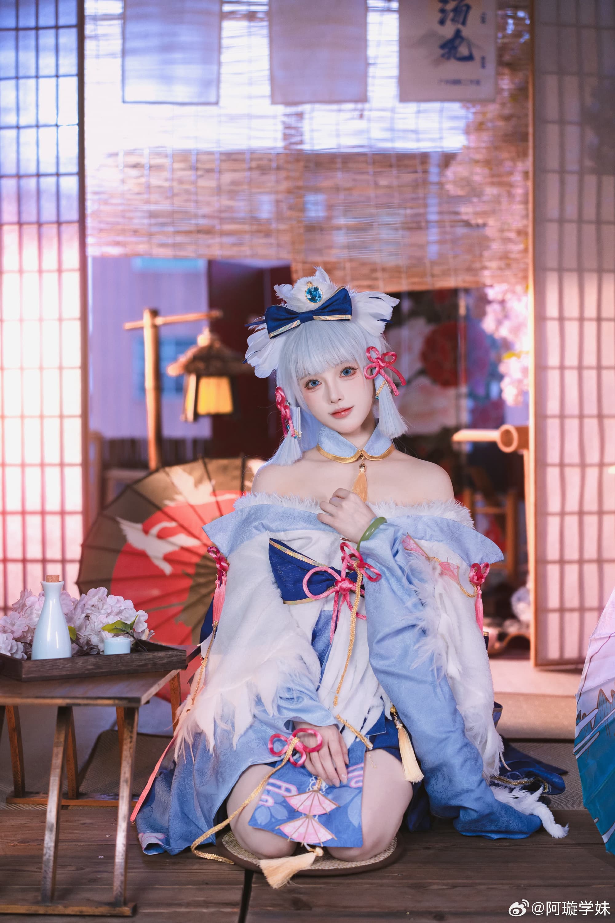 COSPLAY 此次，就请让我以扇舞为礼吧。原神 神里绫华@阿璇学妹 COSPLAY-第10张