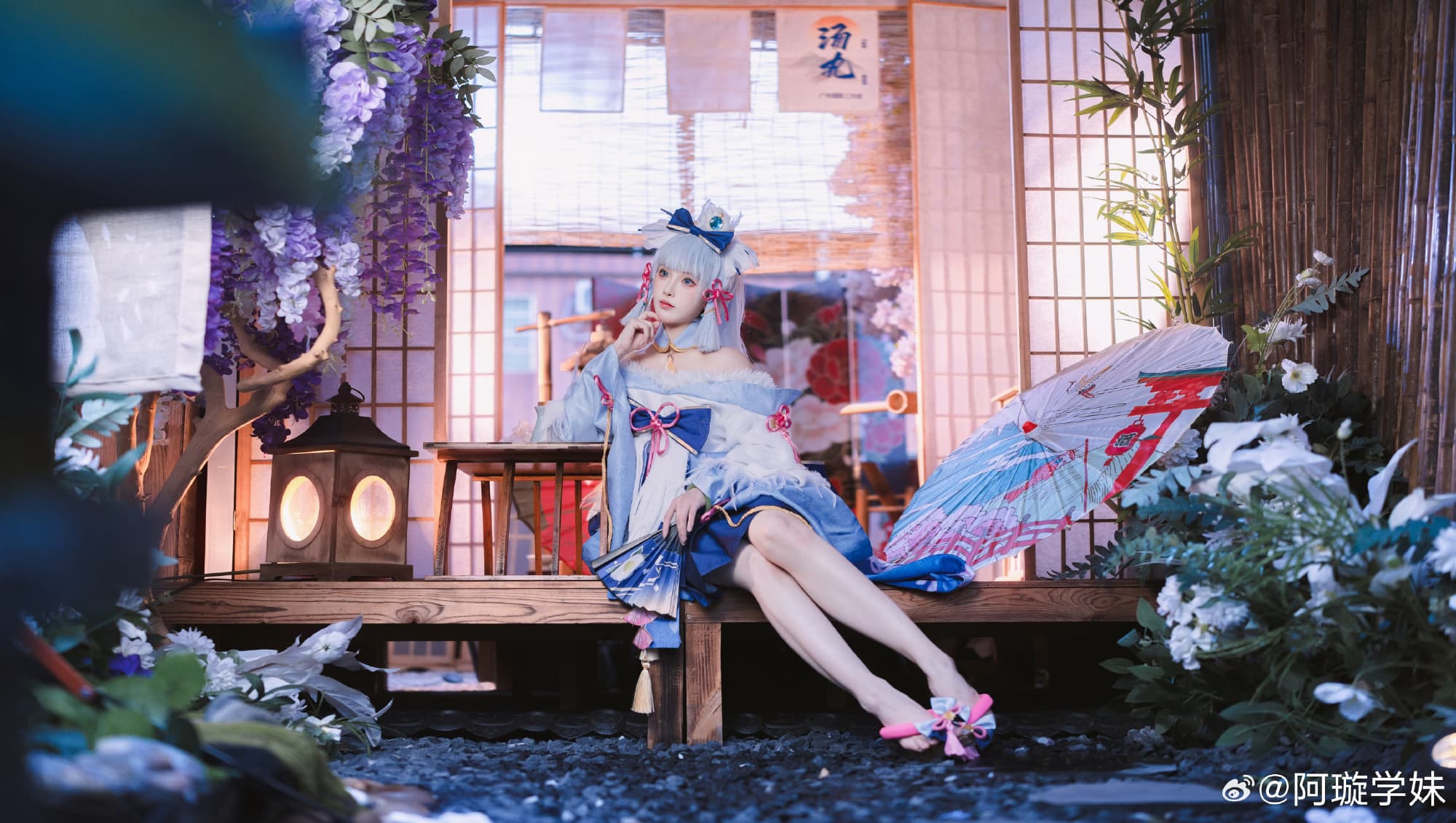 COSPLAY 此次，就请让我以扇舞为礼吧。原神 神里绫华@阿璇学妹 COSPLAY-第6张