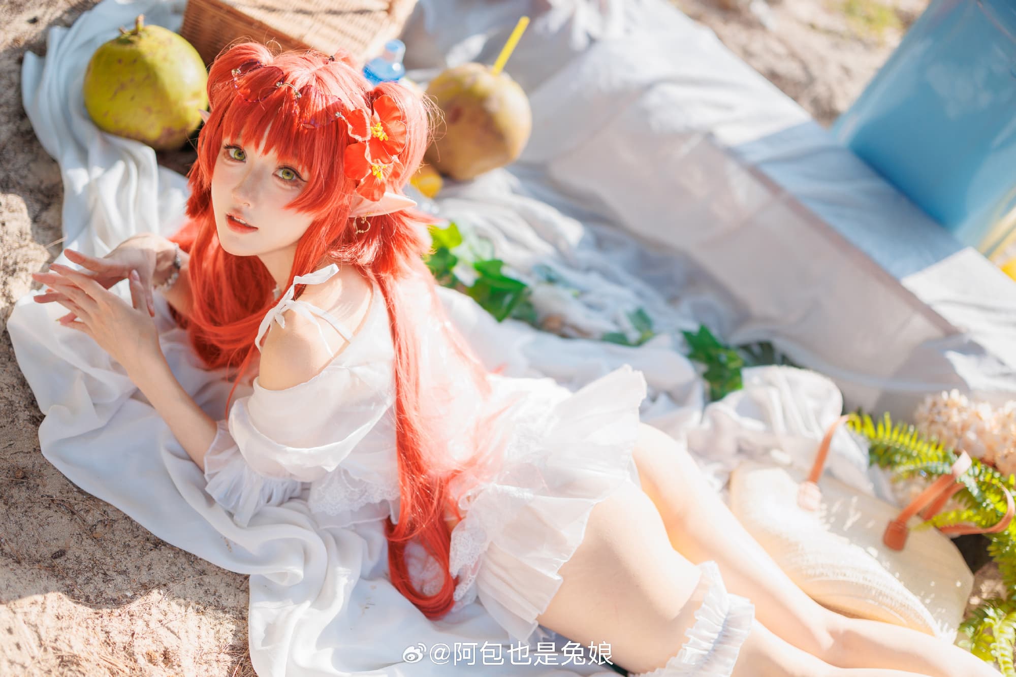 COSPLAY 小小的，香香的 明日方舟 桃金娘@阿包也是兔娘 COSPLAY-第4张
