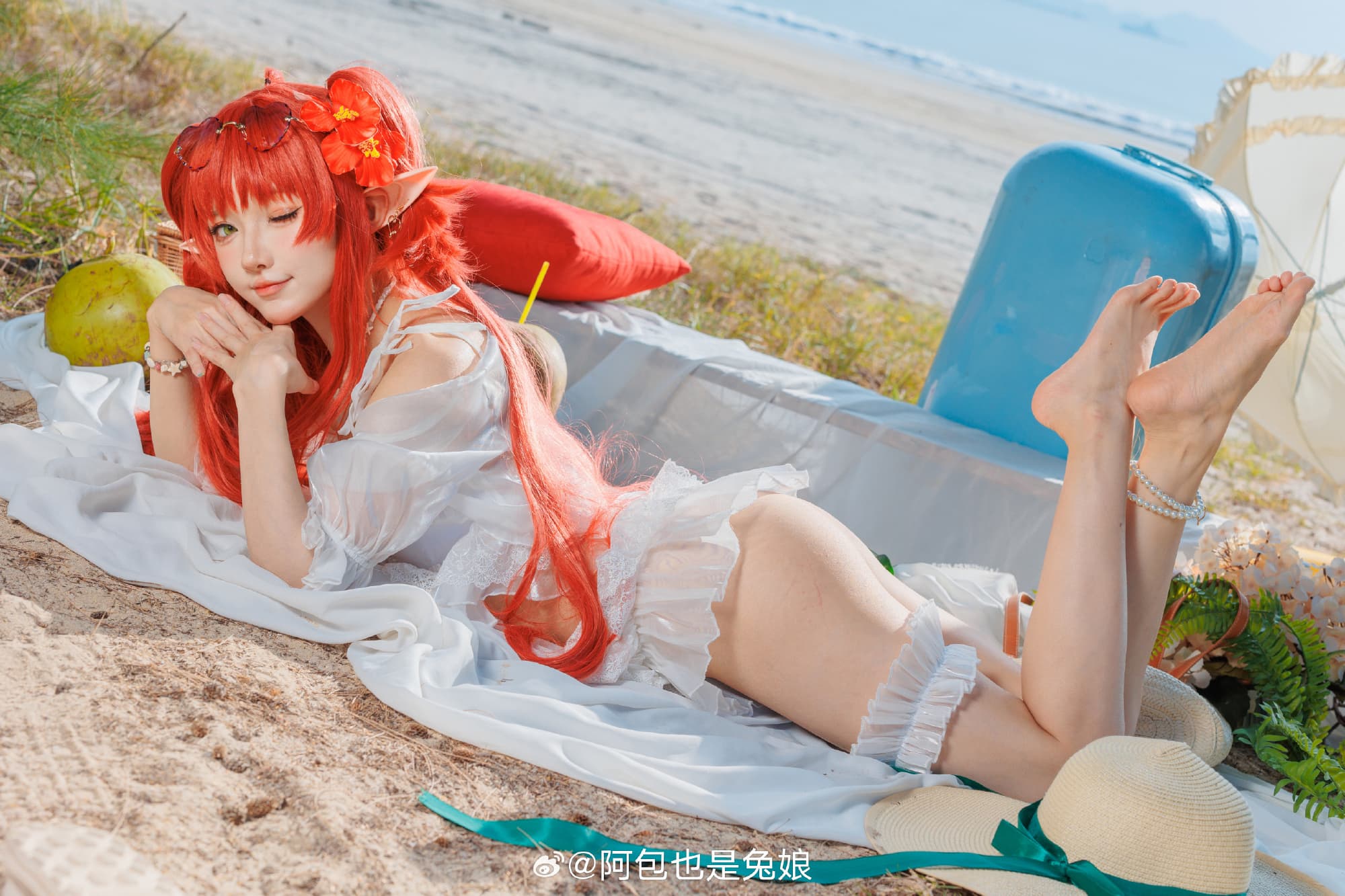 COSPLAY 小小的，香香的 明日方舟 桃金娘@阿包也是兔娘 COSPLAY-第10张